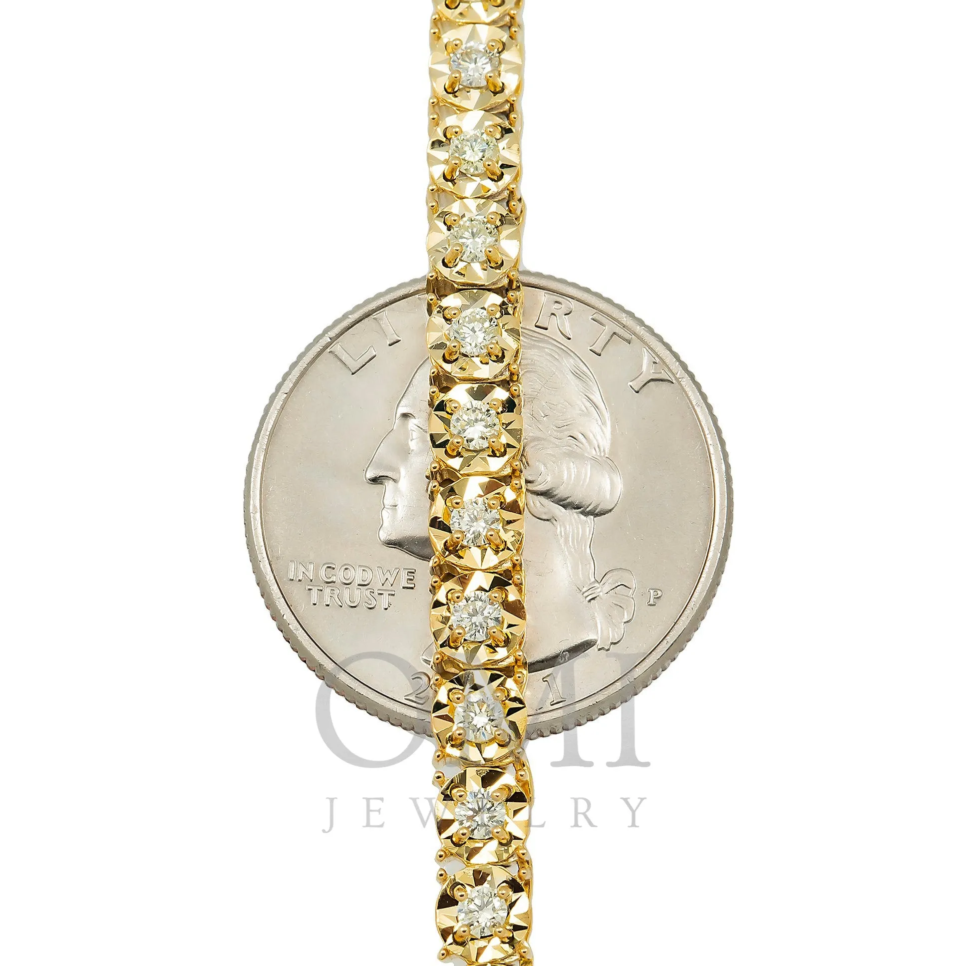 14K GOLD ROUND DIAMOND TENNIS CHAIN 6.60 CT