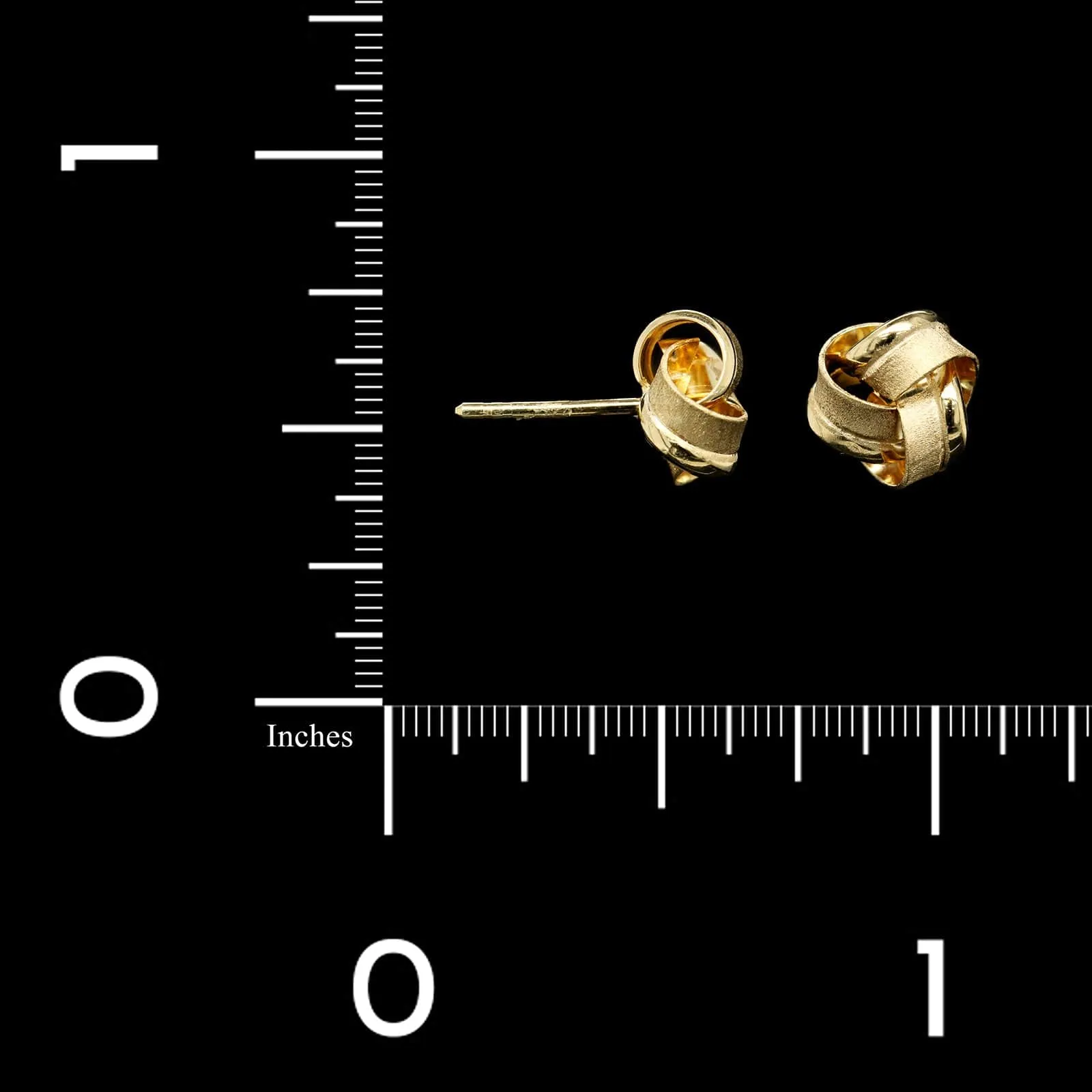 14K Yellow Gold Estate Knot Earrings