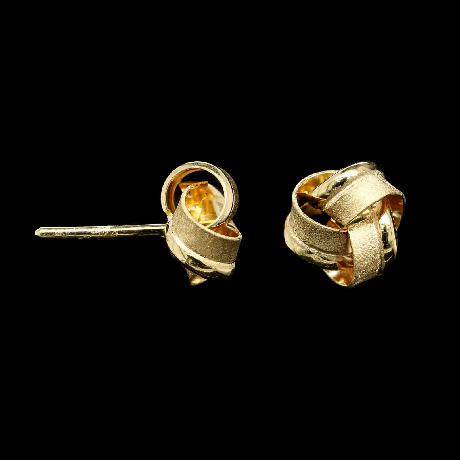 14K Yellow Gold Estate Knot Earrings