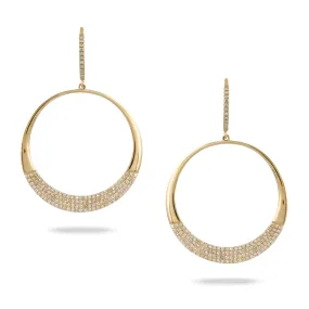 18k Gold & Diamond Hoops