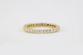 18k Yellow Gold 0.90tcw Diamond Wedding Band Size 6.25 (2.27g.)