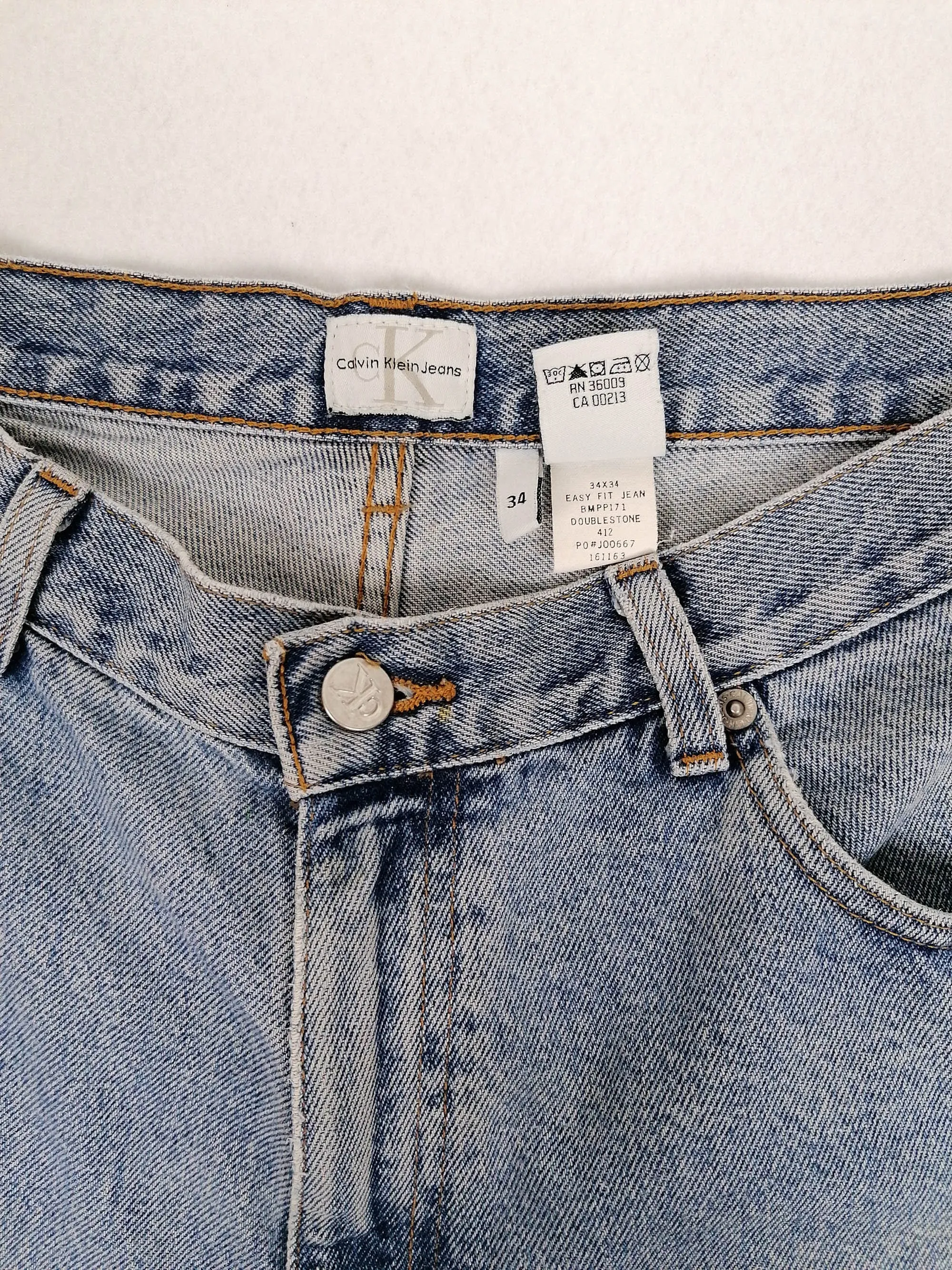 90's CK Jeans Cut-off Shorts ~ W 34