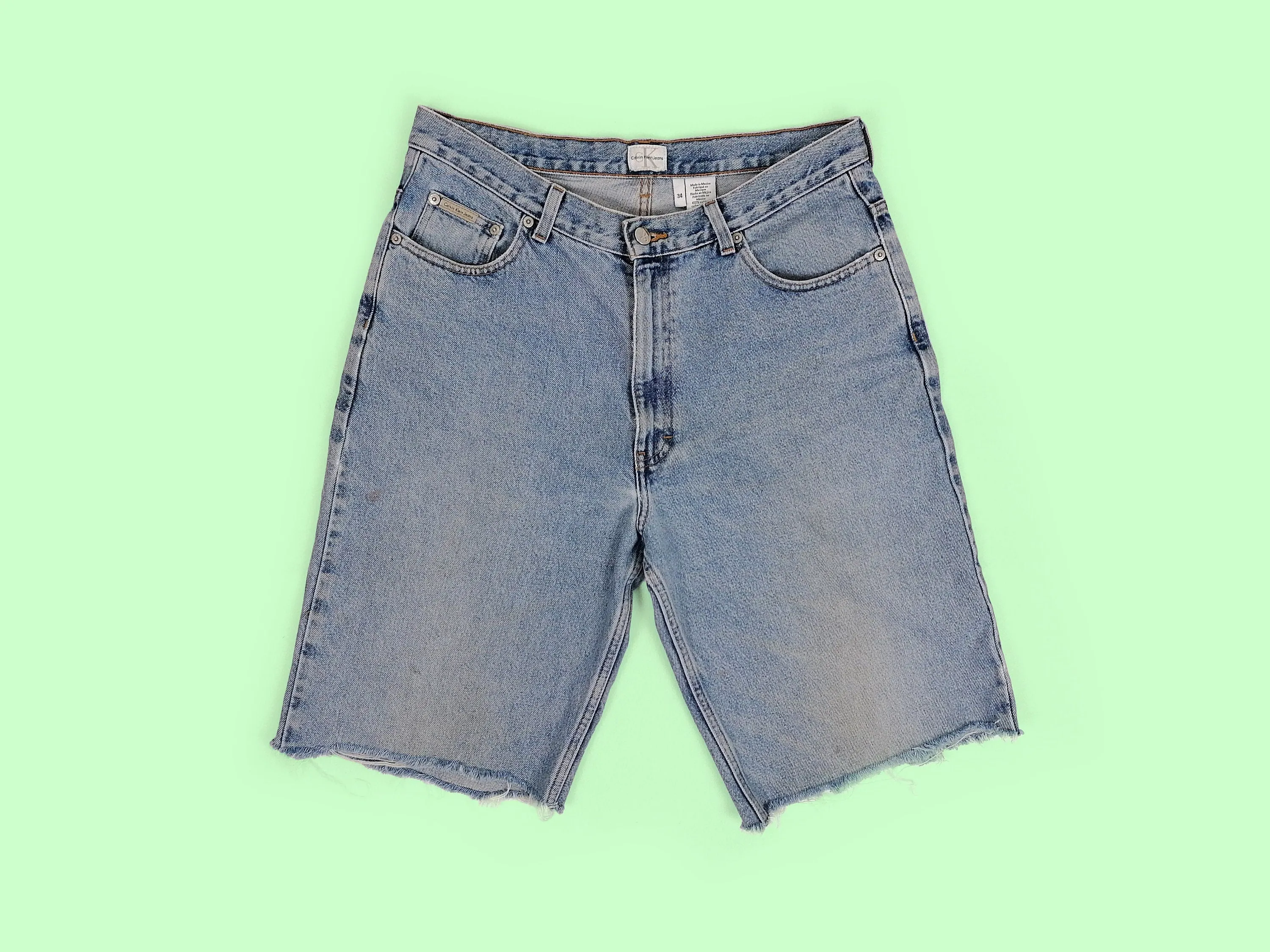 90's CK Jeans Cut-off Shorts ~ W 34