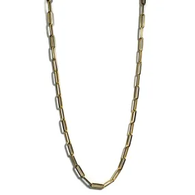 AFJ Gold Collection - Paperclip Link Chain Necklace, Yellow Gold