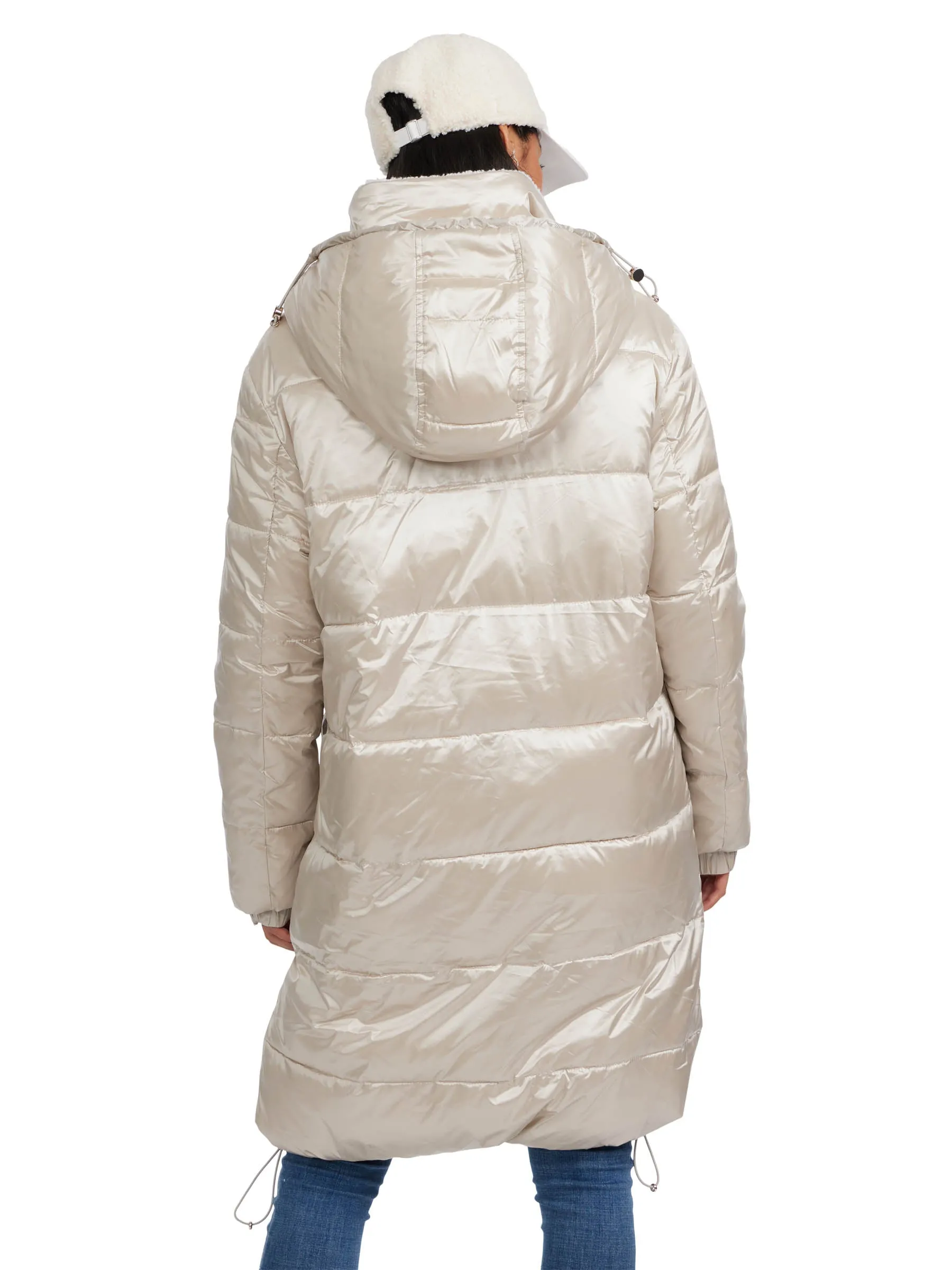 Alsephina Women's Reversible Long Puffer Jacket