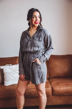 Bailey Romper-Washed Black