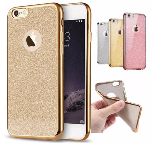 Bling iPhone ShockProof Silicone Case Cover Apple 6 6S Glitter Bumper Sides New