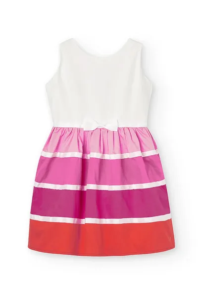 Boboli Sleeveless Satin Dress for girls and boys 726409 1100 white