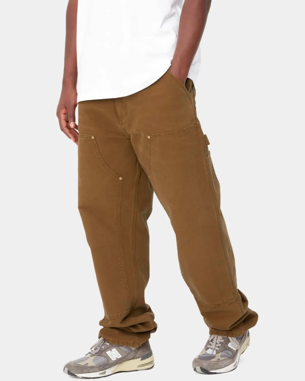 CARHARTT WIP Double Knee Pant Deep Hamilton Brown Aged Canvas