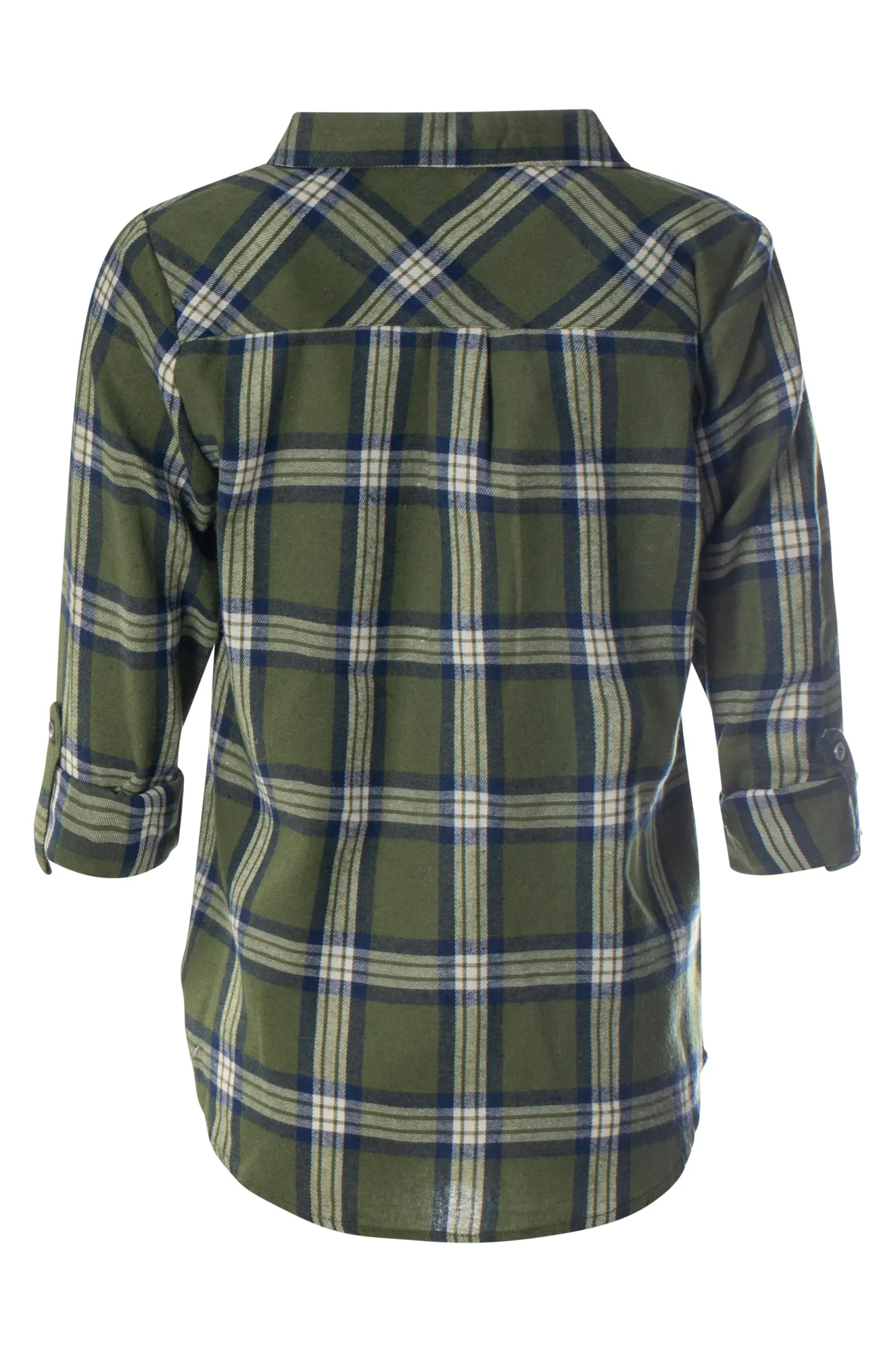 Casual Brushed Check Shirt | Moss Navy Check | 6351ZZ