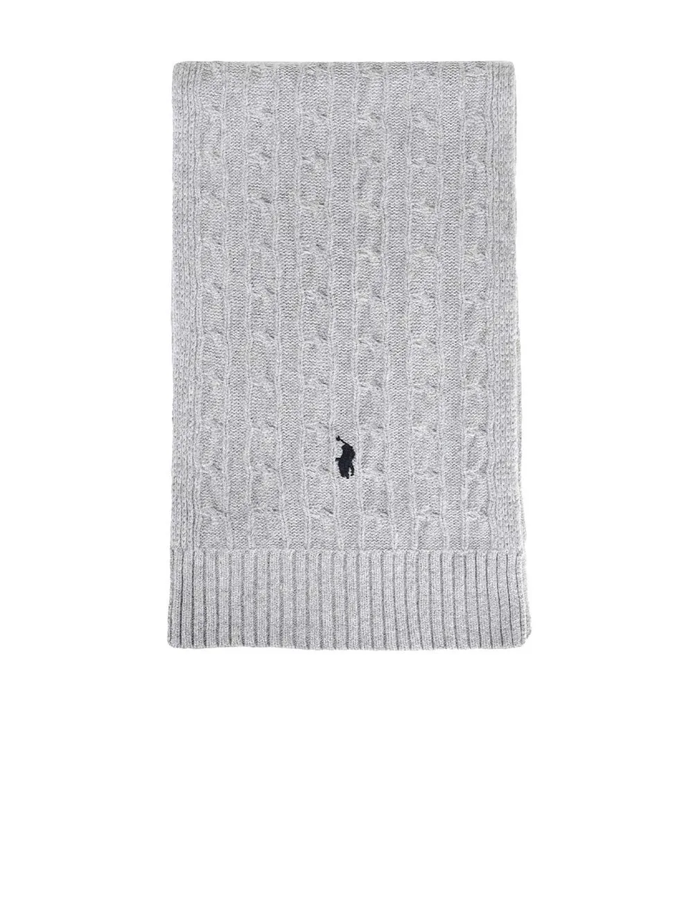 Classic Cable Scarf Oblong - Grey