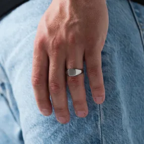 Classic Rounded Signet Ring (Silver)