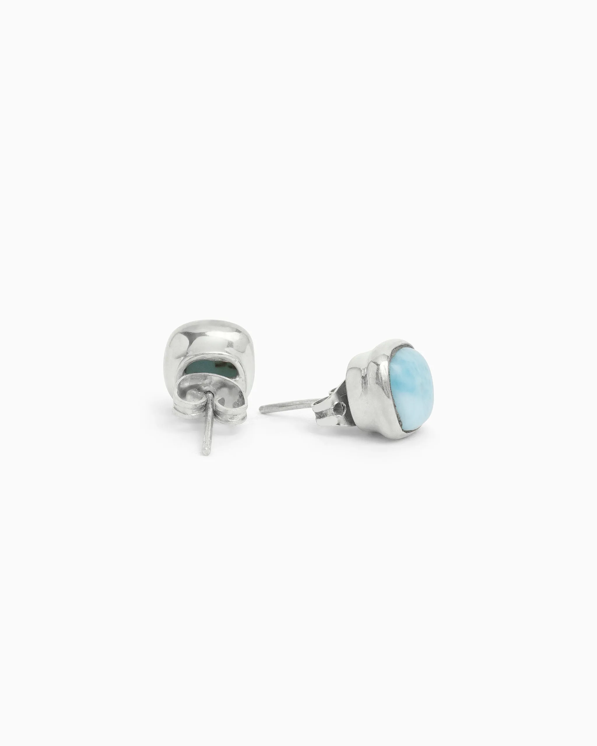 Classic Square Studs - Larimar