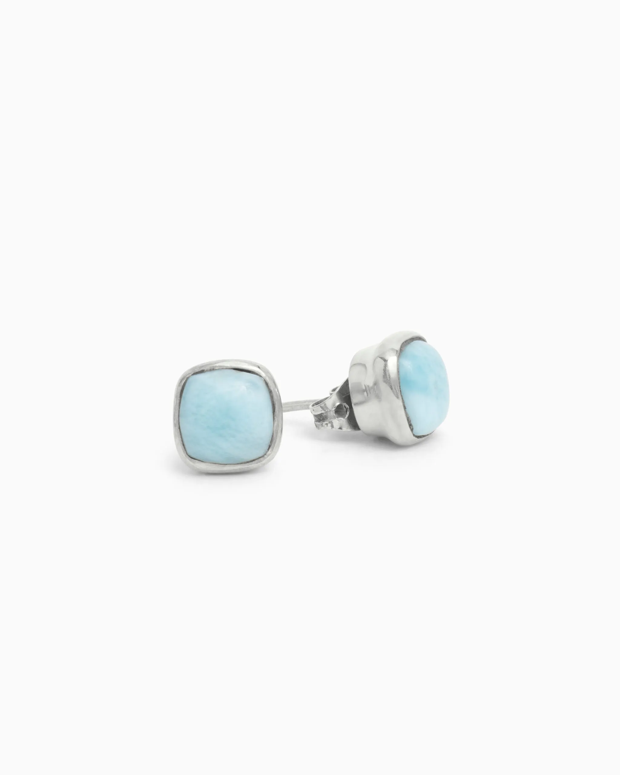 Classic Square Studs - Larimar