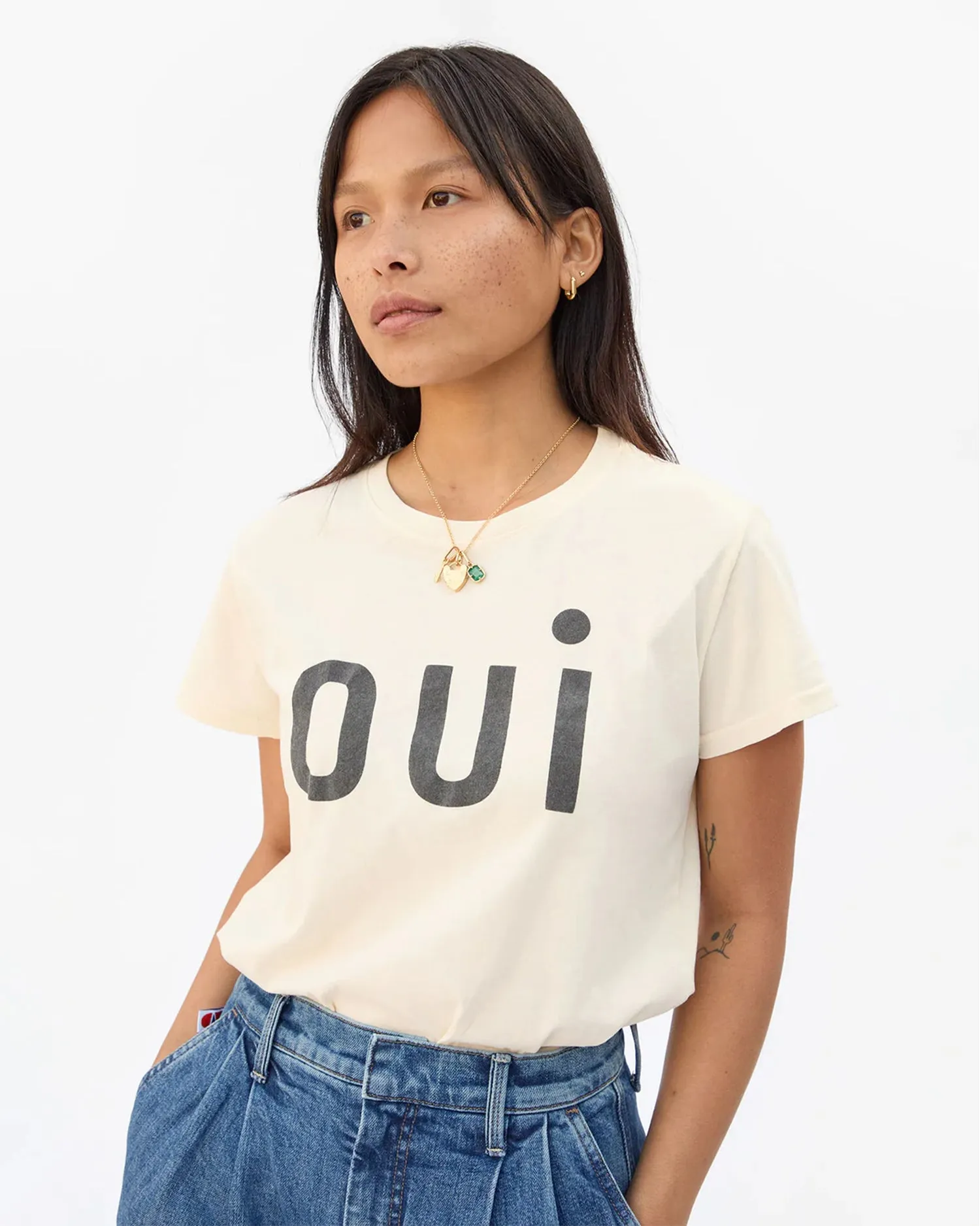 Classic Tee – Cream Oui