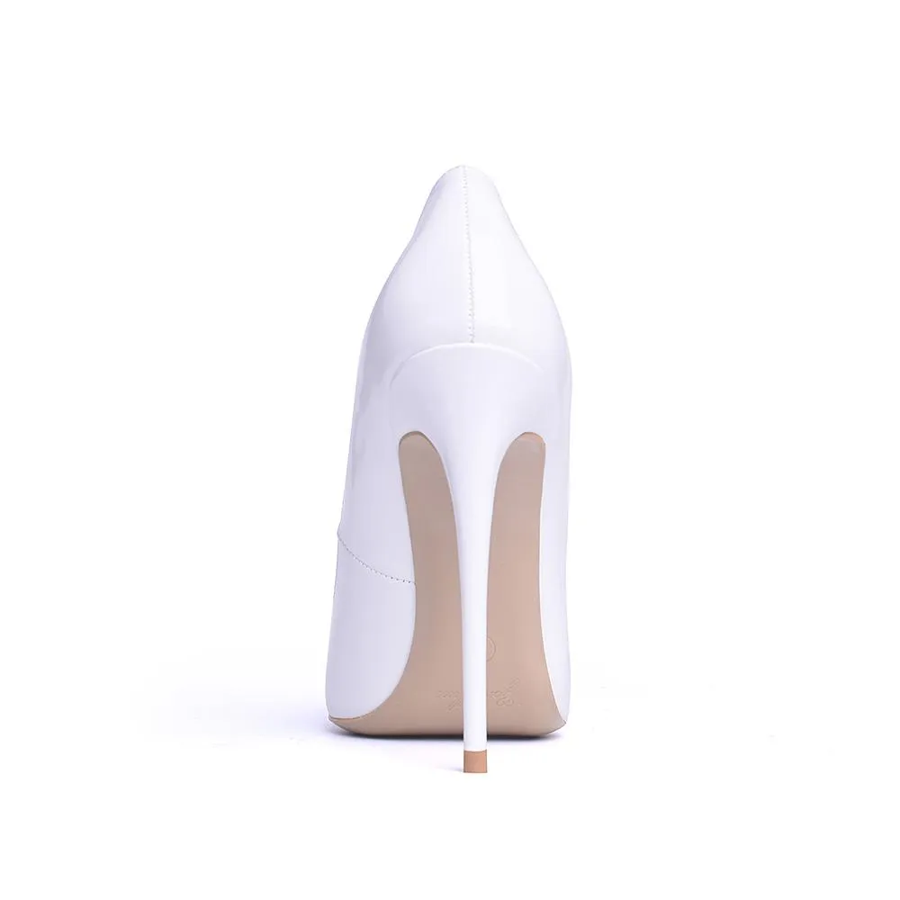 Classic White High Heels Pumps