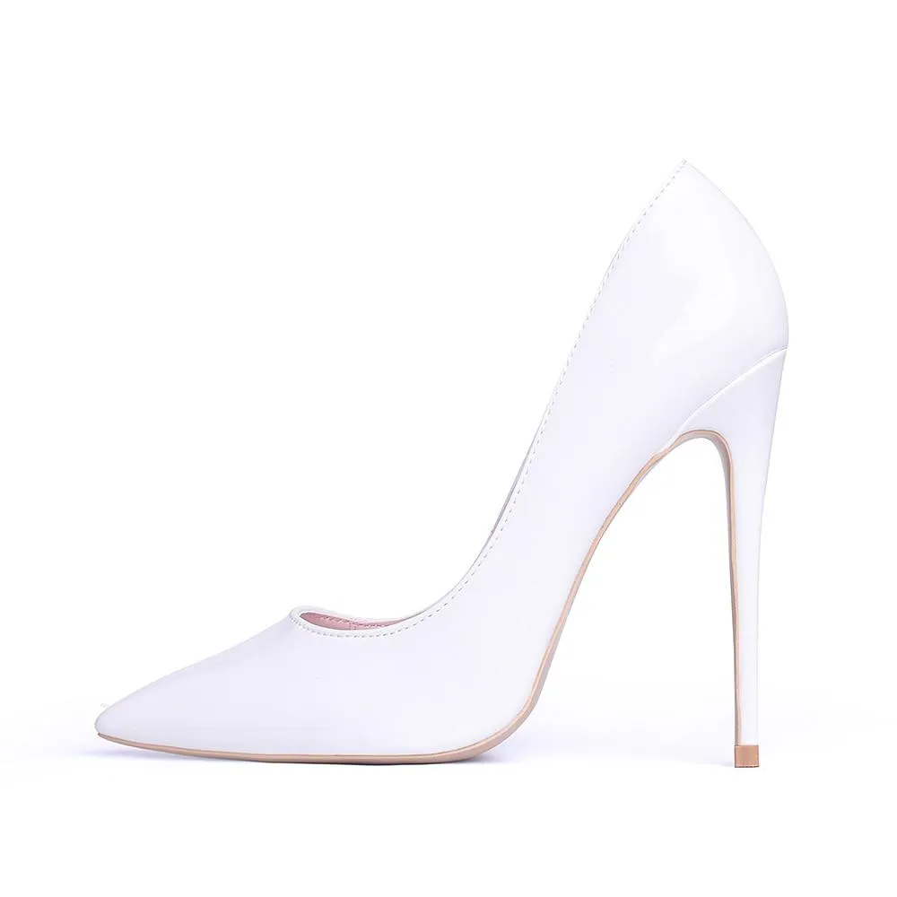 Classic White High Heels Pumps