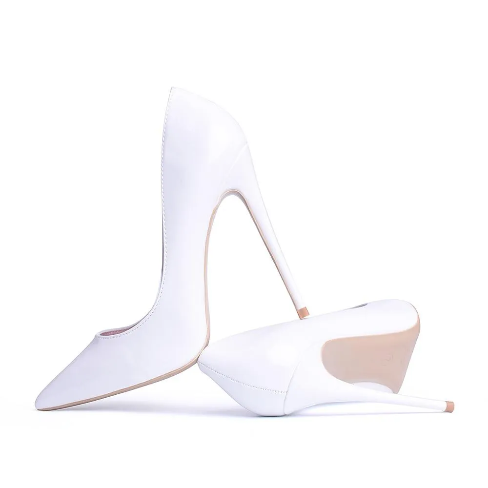 Classic White High Heels Pumps