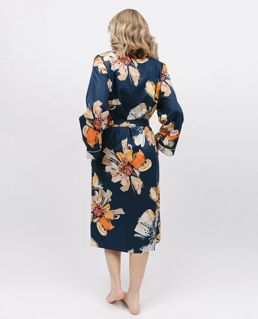 Cosmo Floral Print Long Dressing Gown