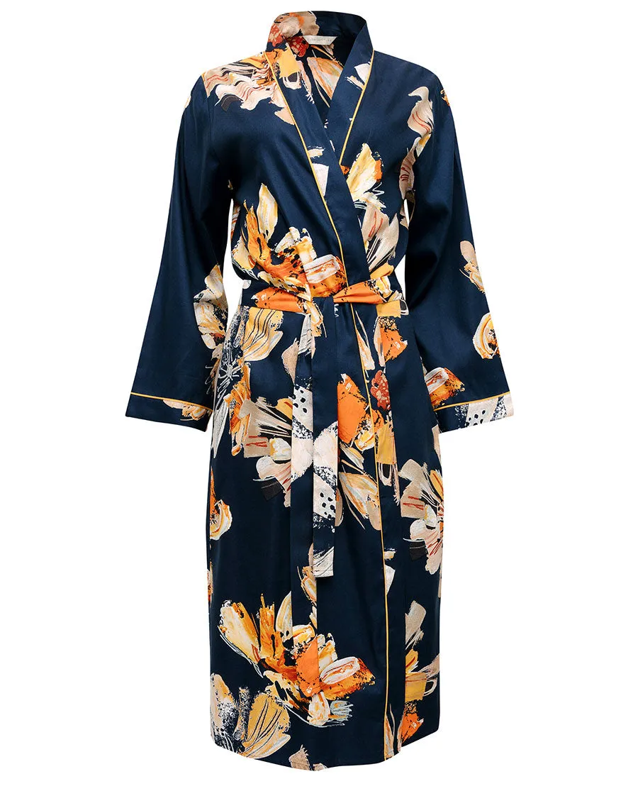 Cosmo Floral Print Long Dressing Gown