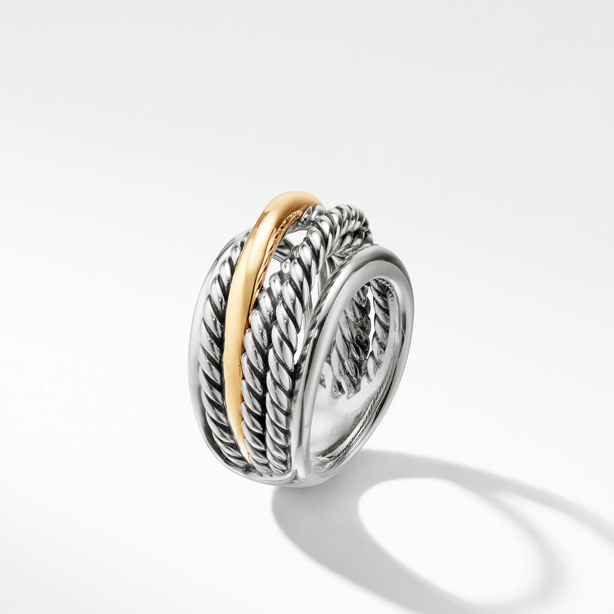 David Yurman Crossover Narrow Ring with Gold