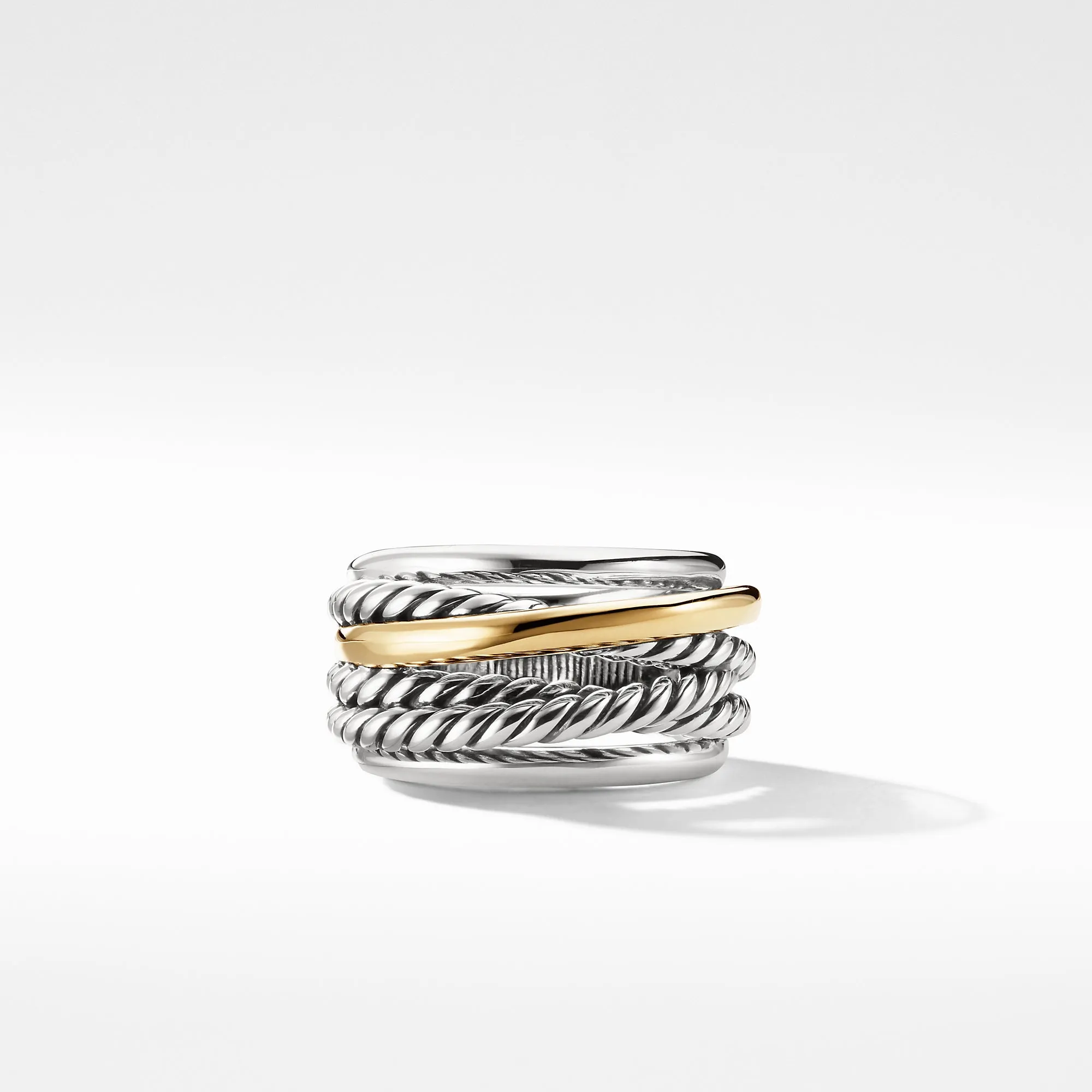 David Yurman Crossover Narrow Ring with Gold