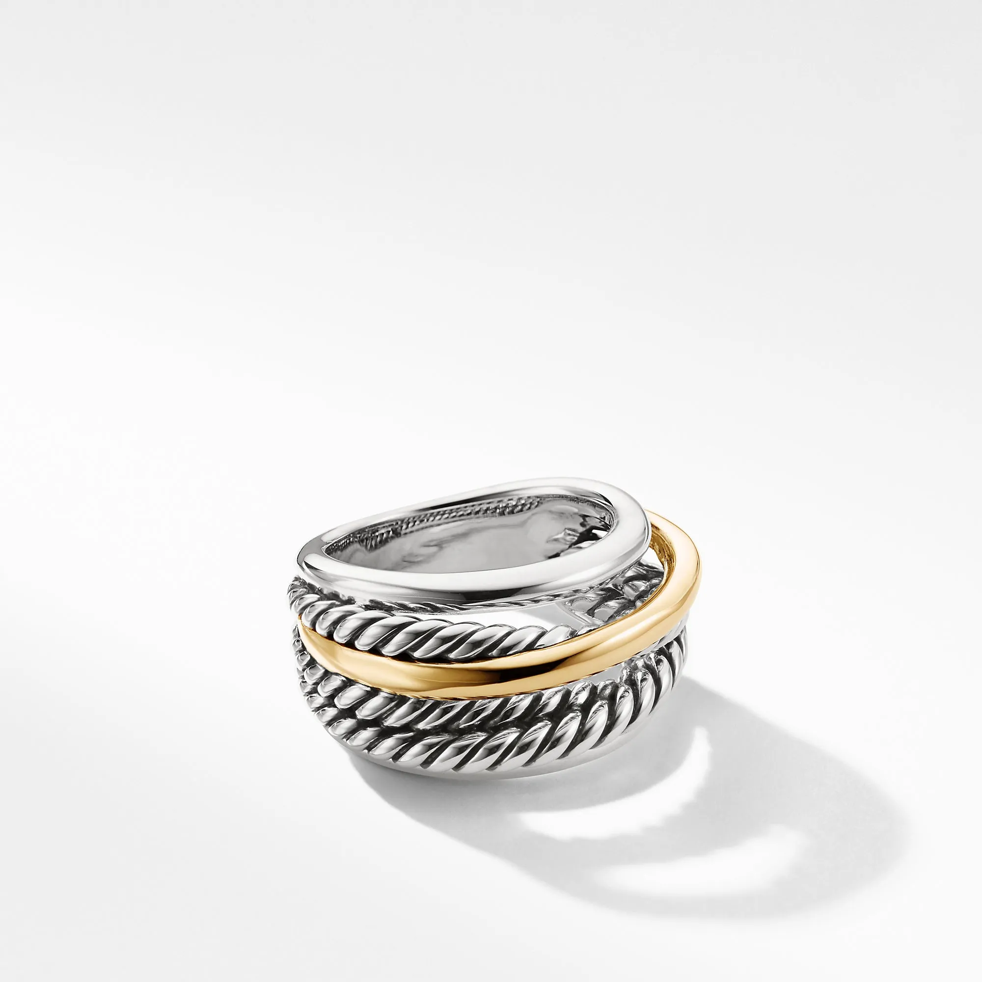 David Yurman Crossover Narrow Ring with Gold