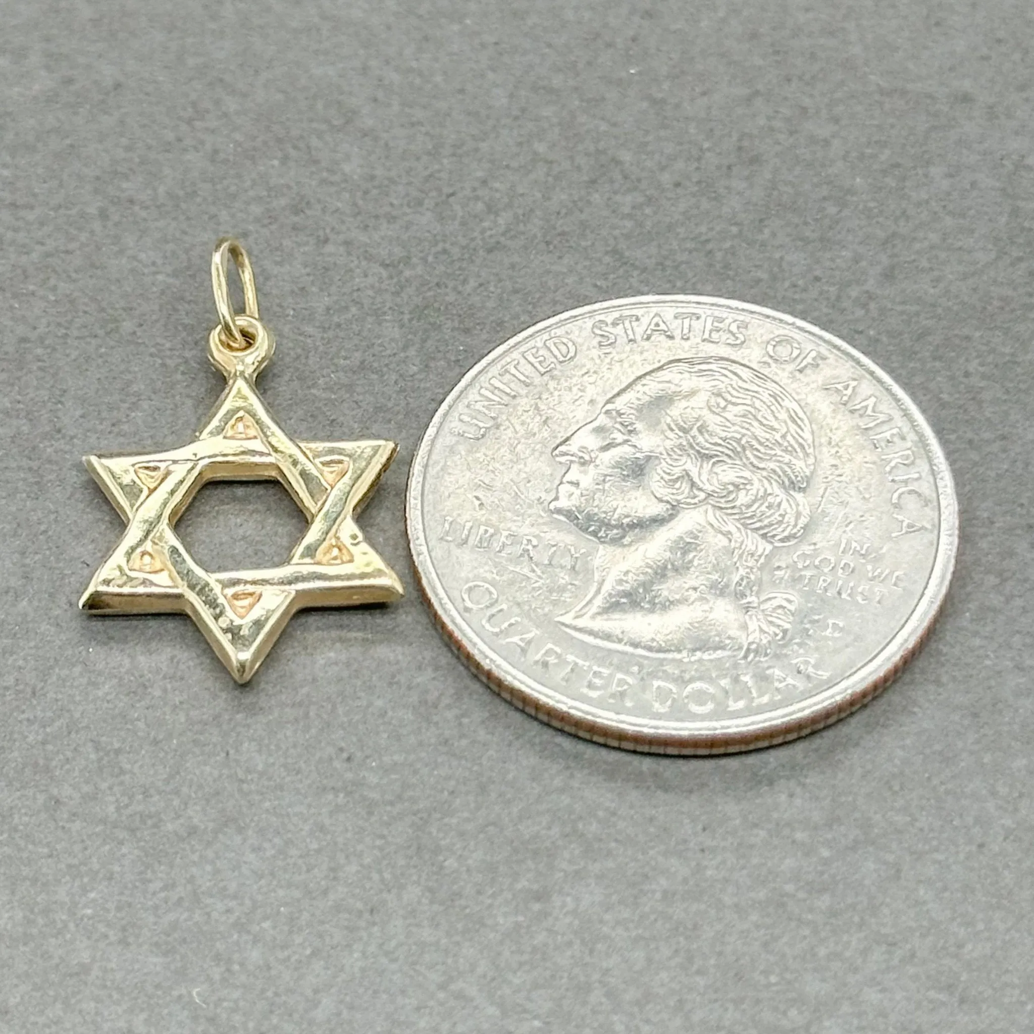 Estate 14K Y Gold Star Of David Pendant