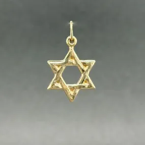 Estate 14K Y Gold Star Of David Pendant