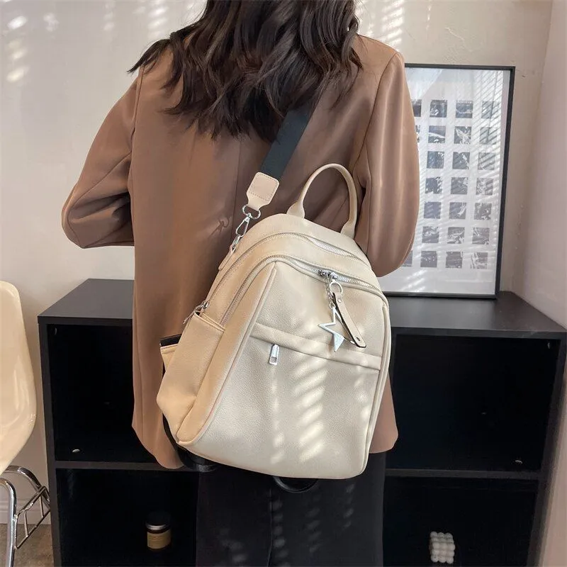 Fashion Women Cool Backpack RB541 Luxury Soft Leather School Bags