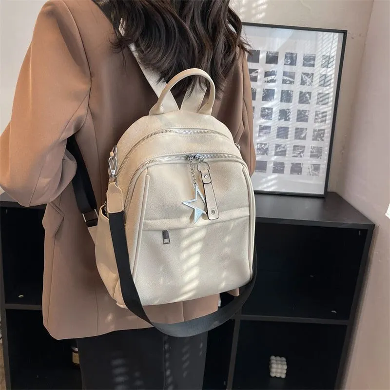 Fashion Women Cool Backpack RB541 Luxury Soft Leather School Bags