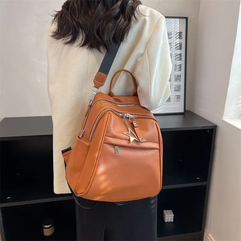 Fashion Women Cool Backpack RB541 Luxury Soft Leather School Bags