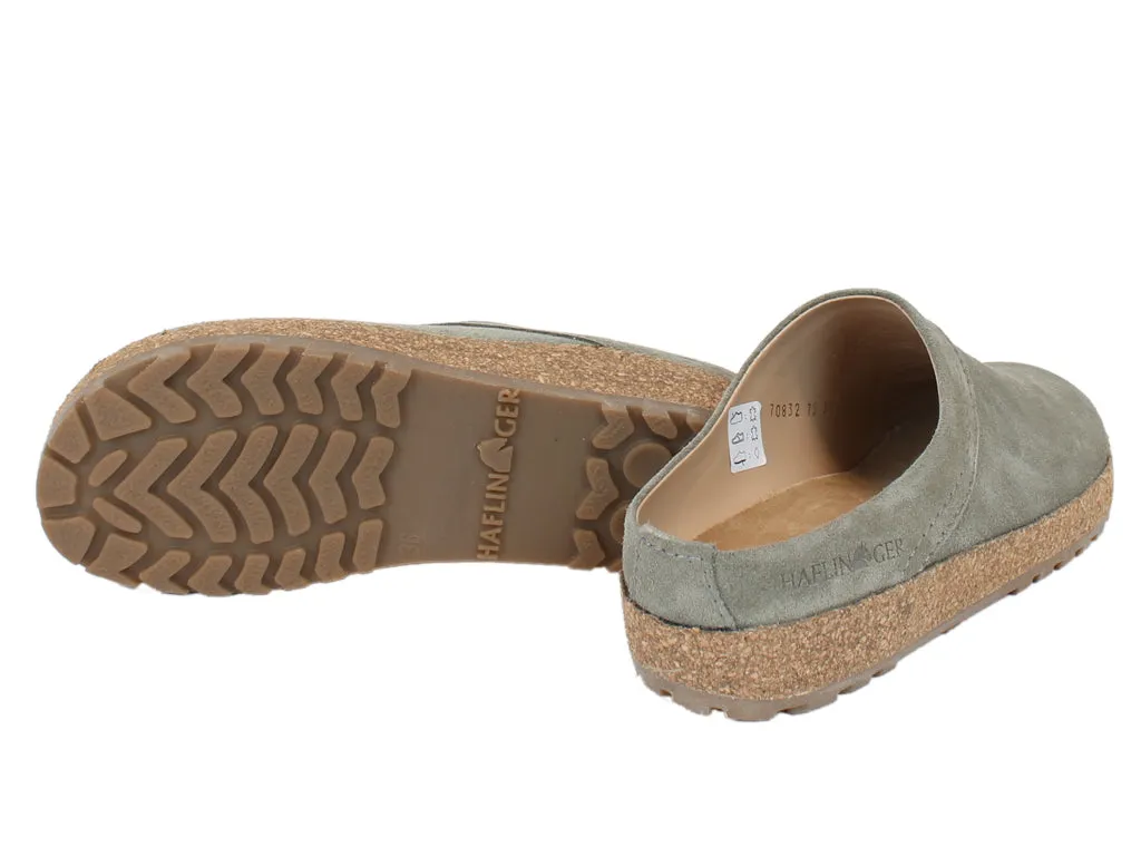 Haflinger Leather Clogs Malmo Khaki