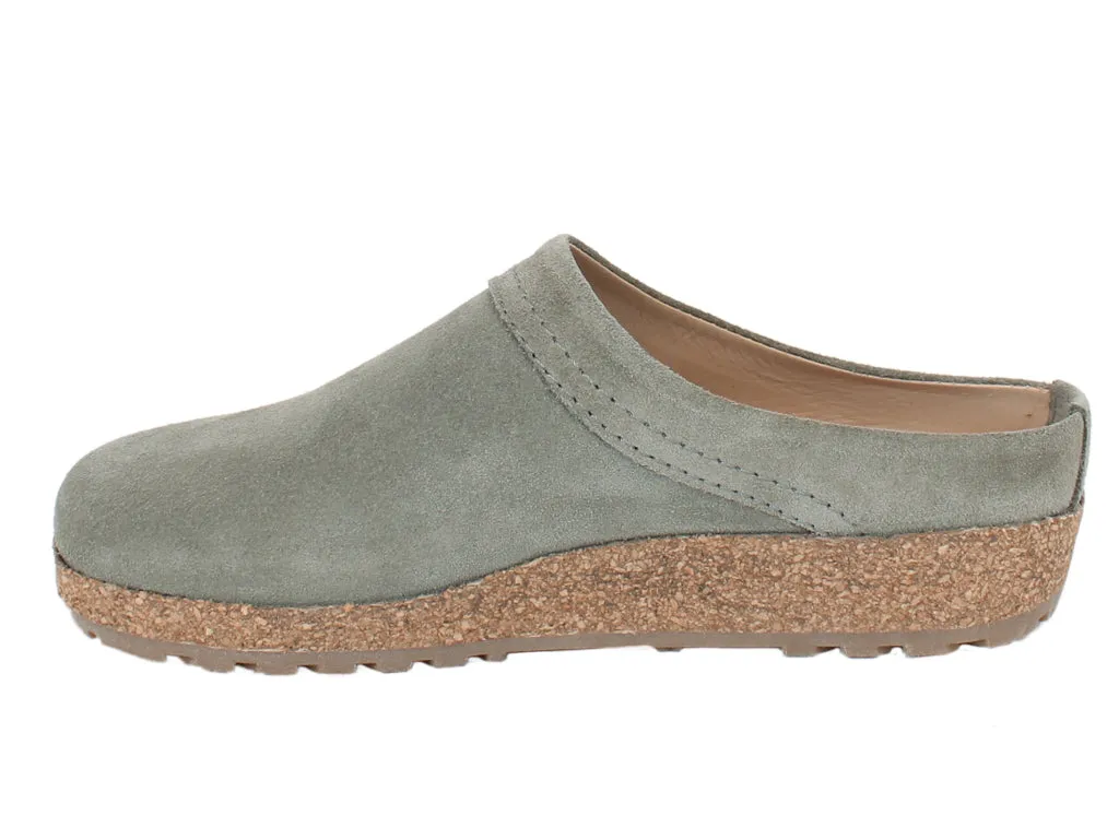 Haflinger Leather Clogs Malmo Khaki