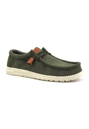 HEY DUDE Wally Sneaker Vela Uomo Olive 40163-337