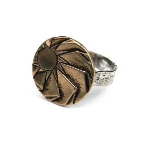 HORIZONS Antique Button Ring - MIXED METAL