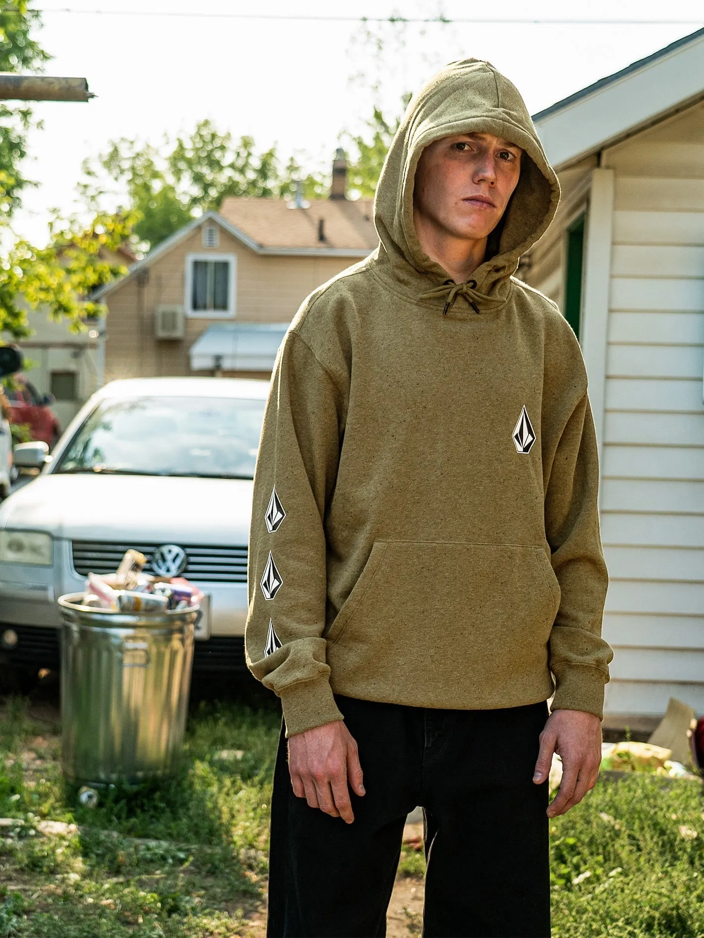 Iconic Stone Plus Pullover Hoodie - Martini Olive