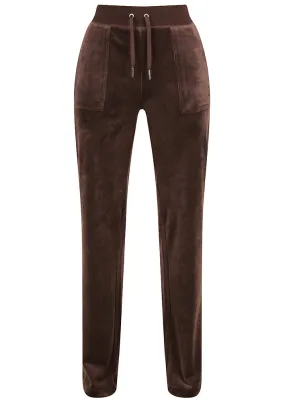 Juicy Couture Del Ray Pocket Velour Bukser - Java Brown