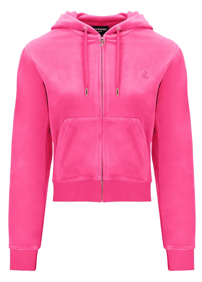 Juicy Couture Robertson Classic Velour Hoodie - Pink Glow