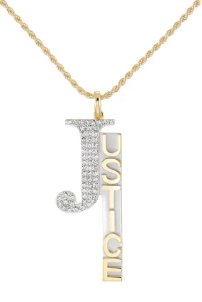 Justice Nameplate Necklace