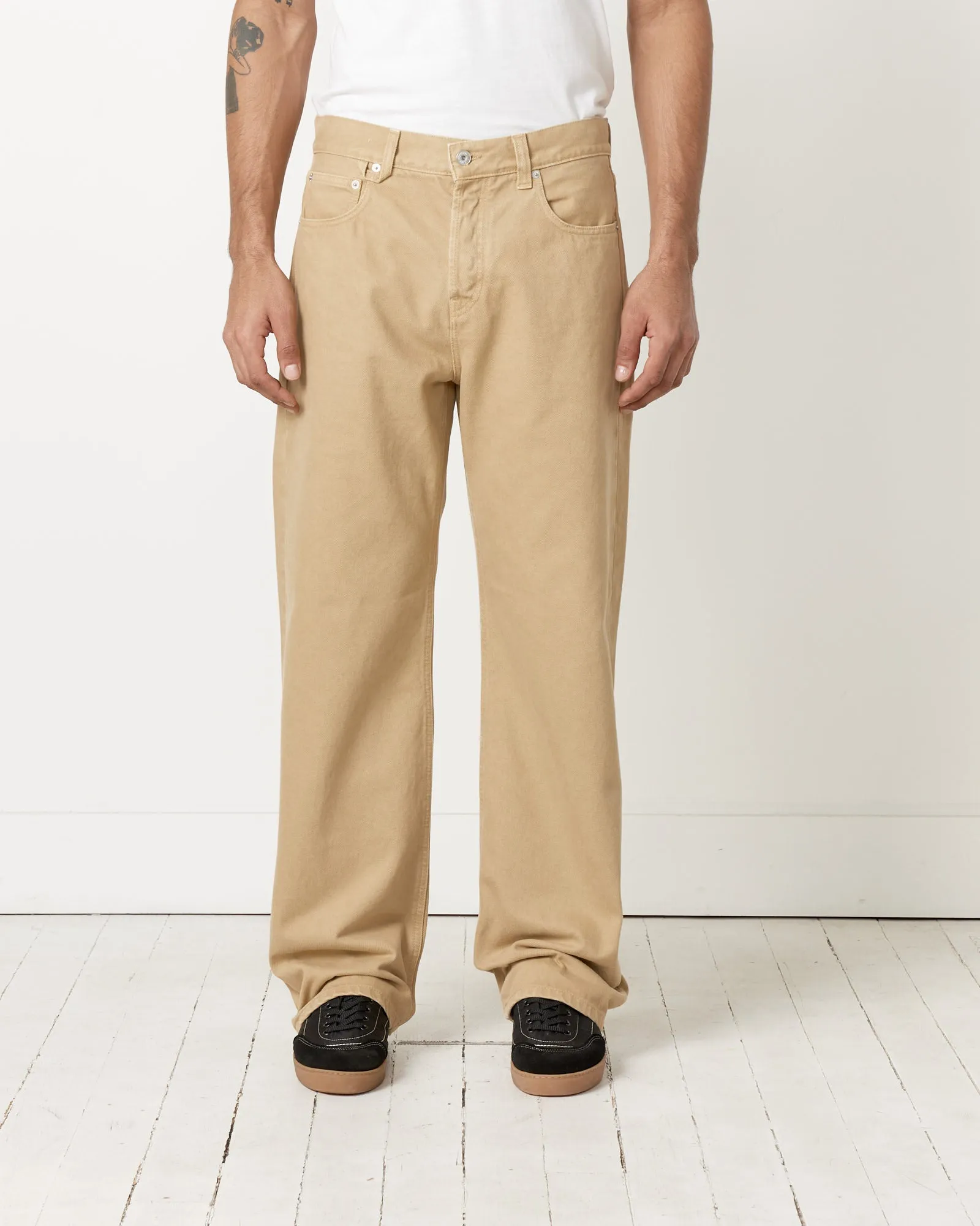 Le De-Nimes Droit Pant in Beige