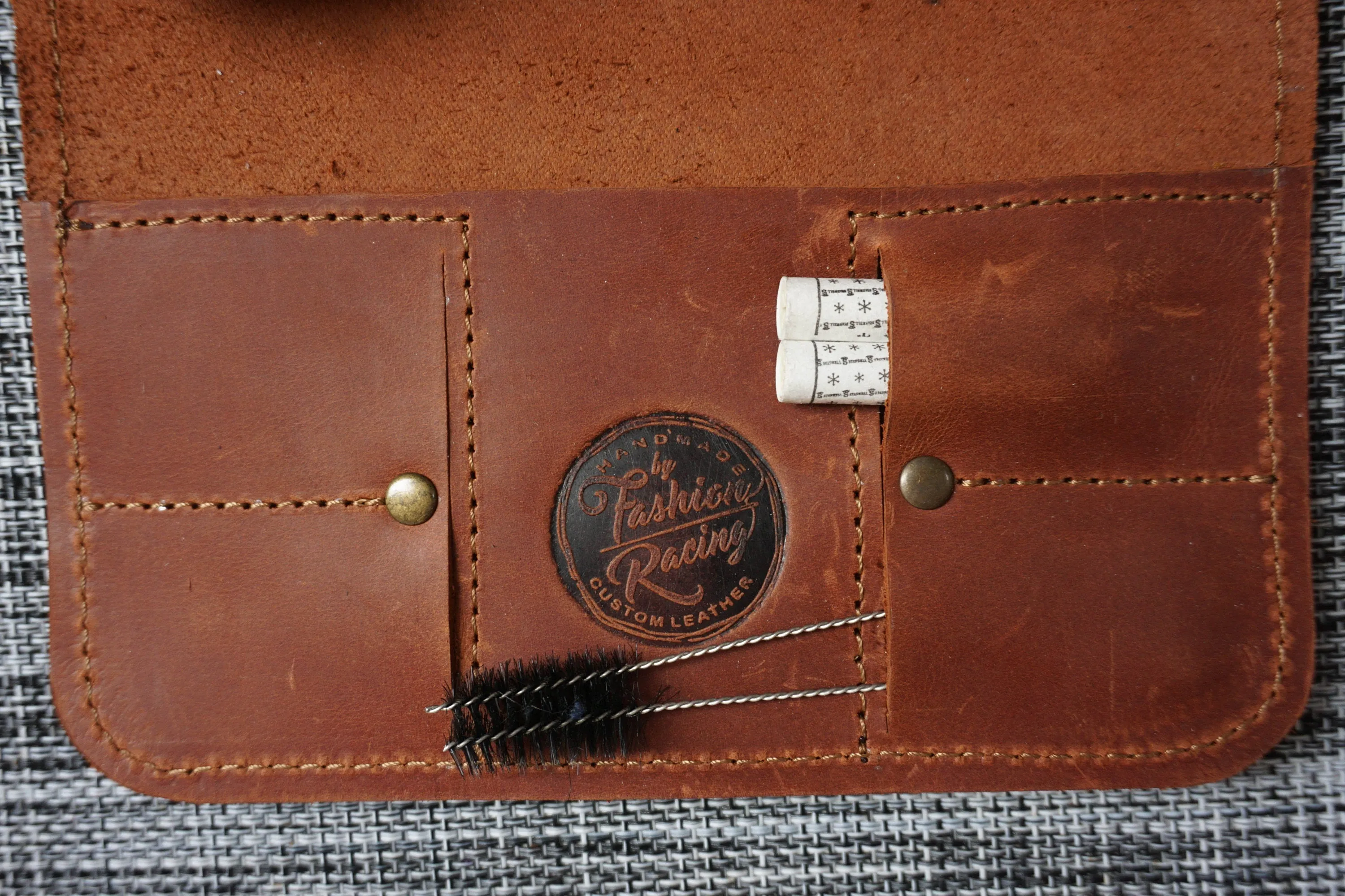 Leather Pipe Roll | Tobacco Pouch Roll for 2-3 pipes