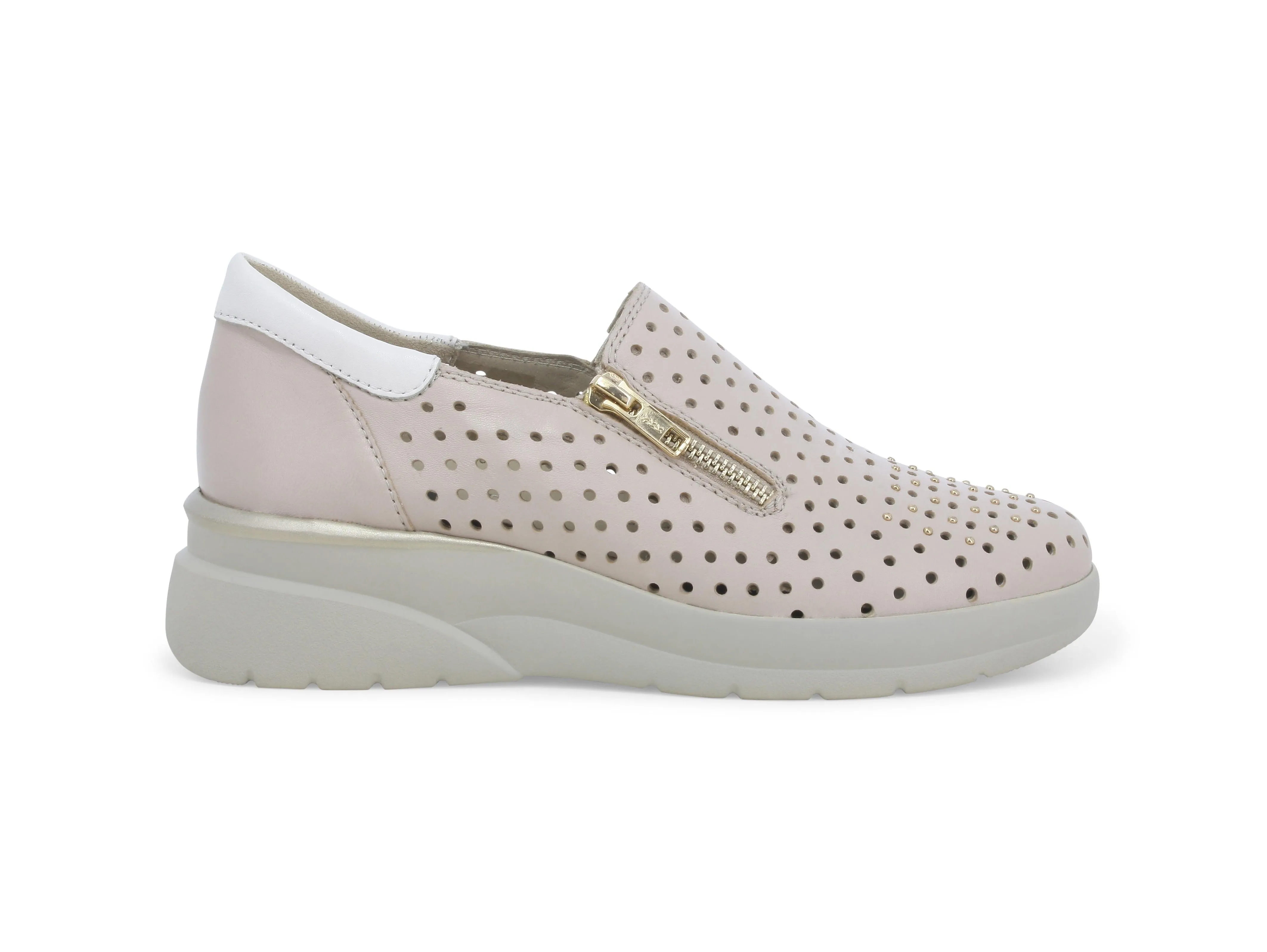 Melluso Donna Scarpe Basse Slip-on Estive con Zip Tomaia Pelle