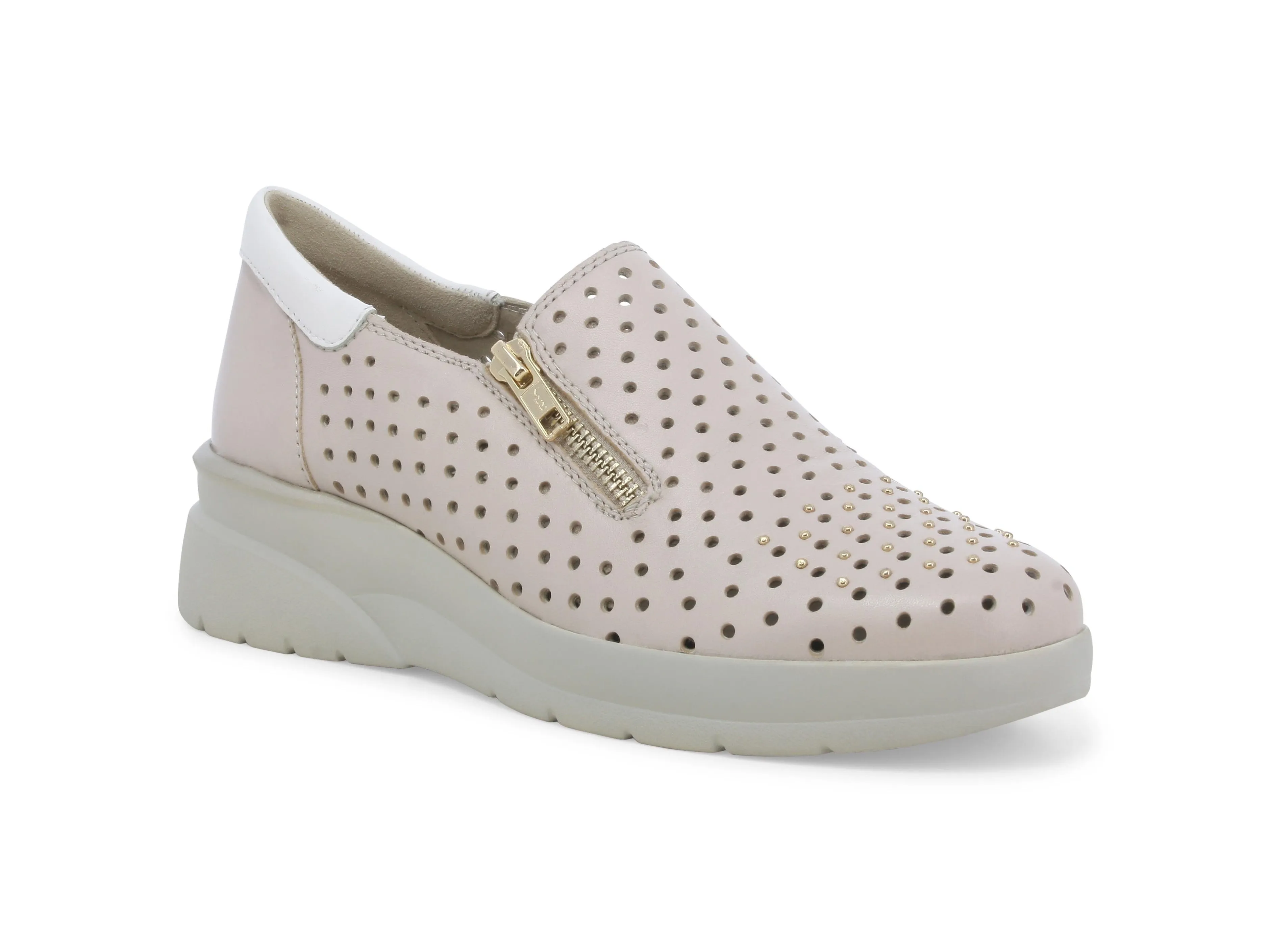 Melluso Donna Scarpe Basse Slip-on Estive con Zip Tomaia Pelle