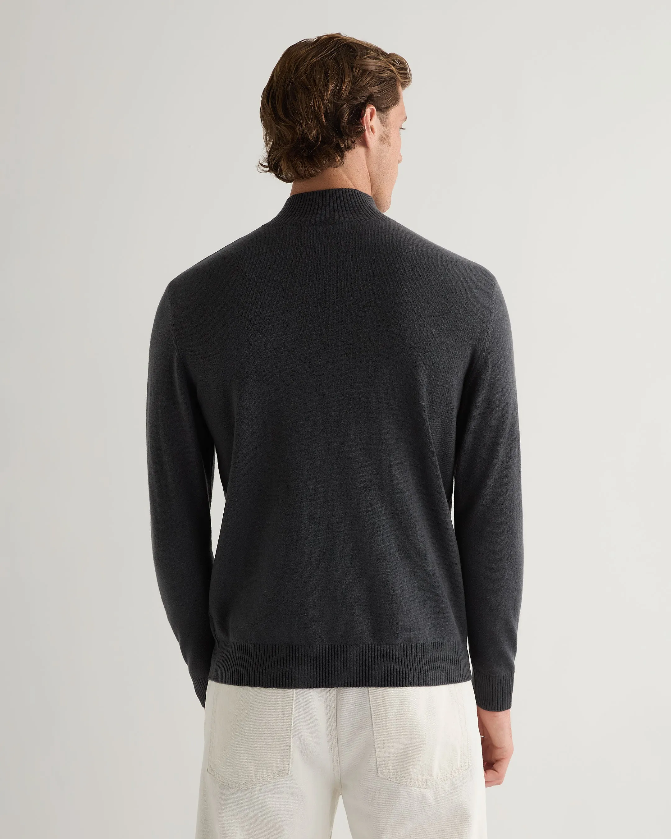 Men's Mayfair Turtle Neck Cashmere Jumper Anthracite Grey