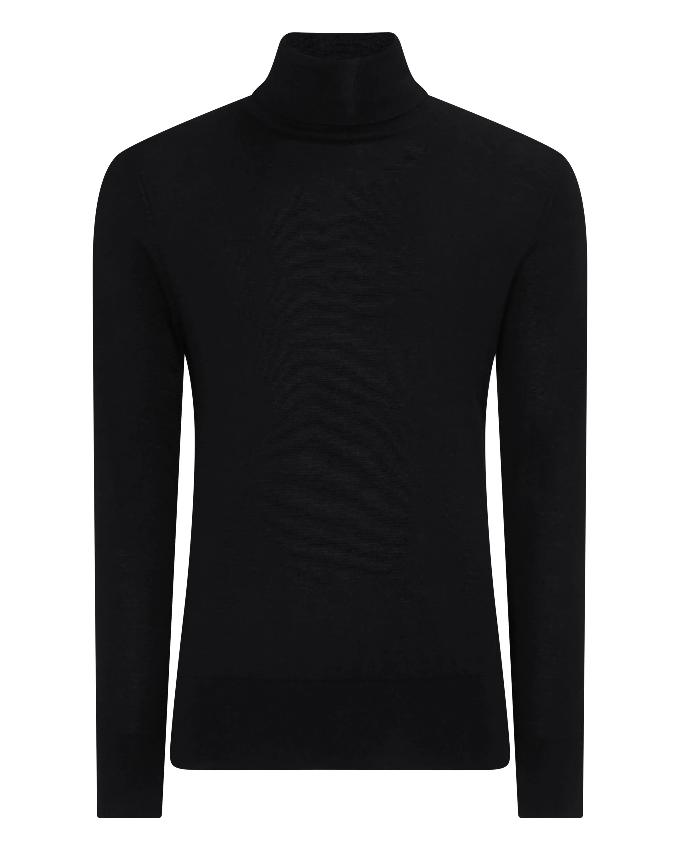 Men's Pimlico Fine Gauge Cashmere Roll Neck Jumper Black