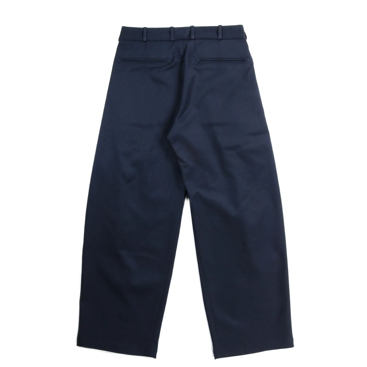 MONITALY TRIPLE TUCK WIDE PANTS NOVA STRETCH NAVY