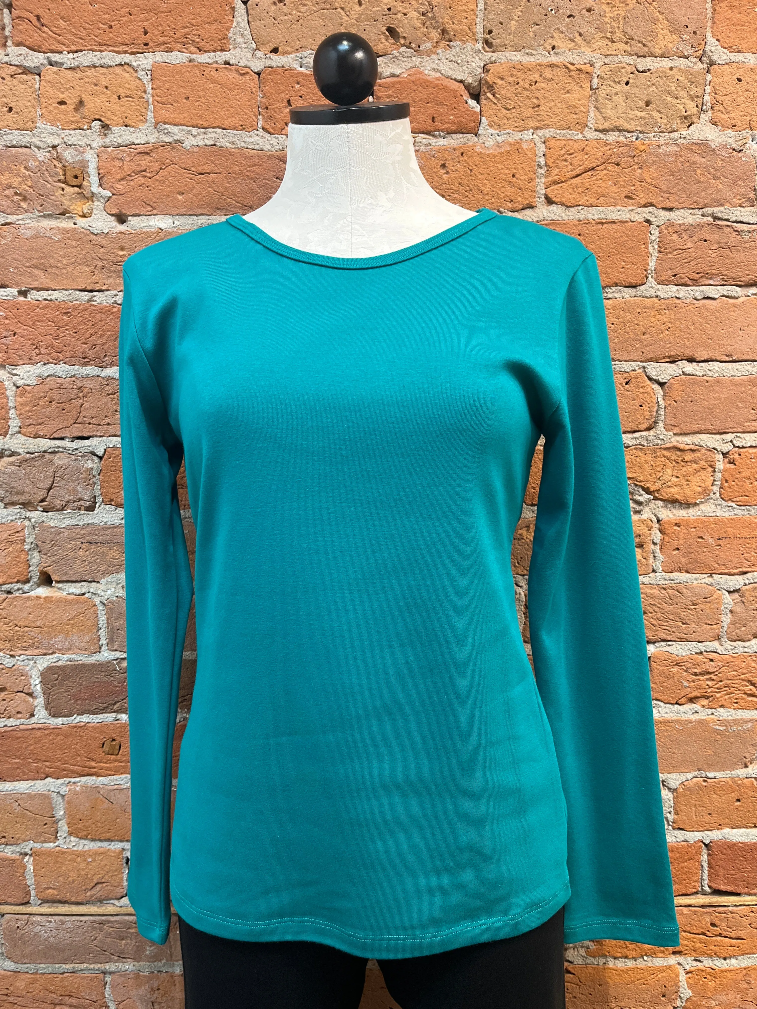 Necessitees t-shirt, jewel neck long-sleeve (3 colors)