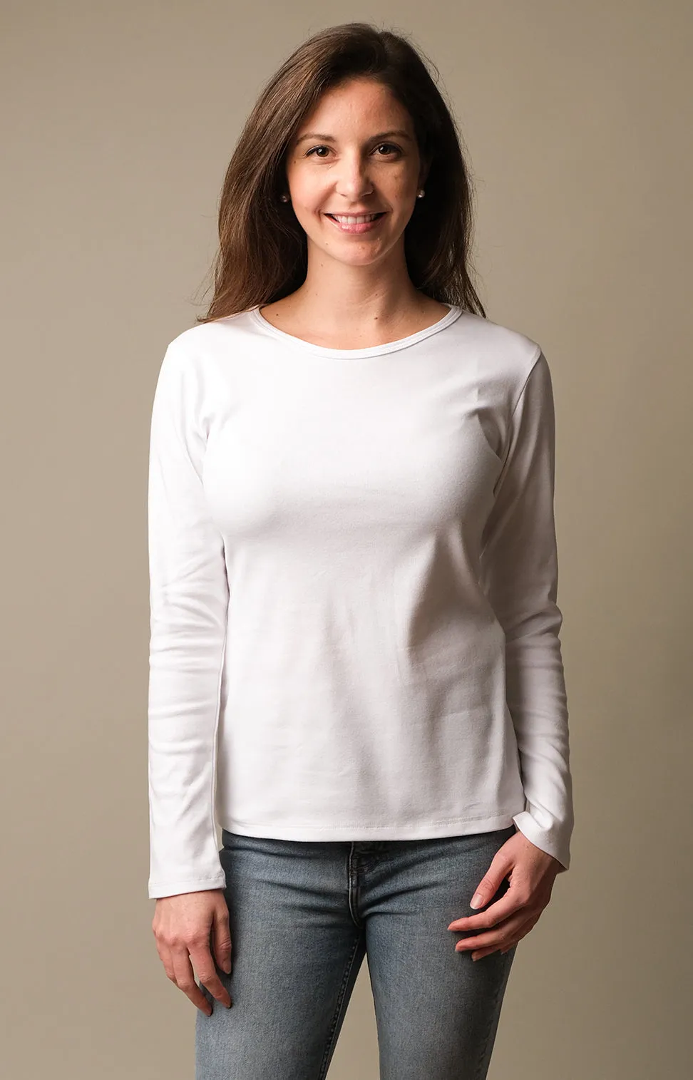 Necessitees t-shirt, jewel neck long-sleeve (3 colors)