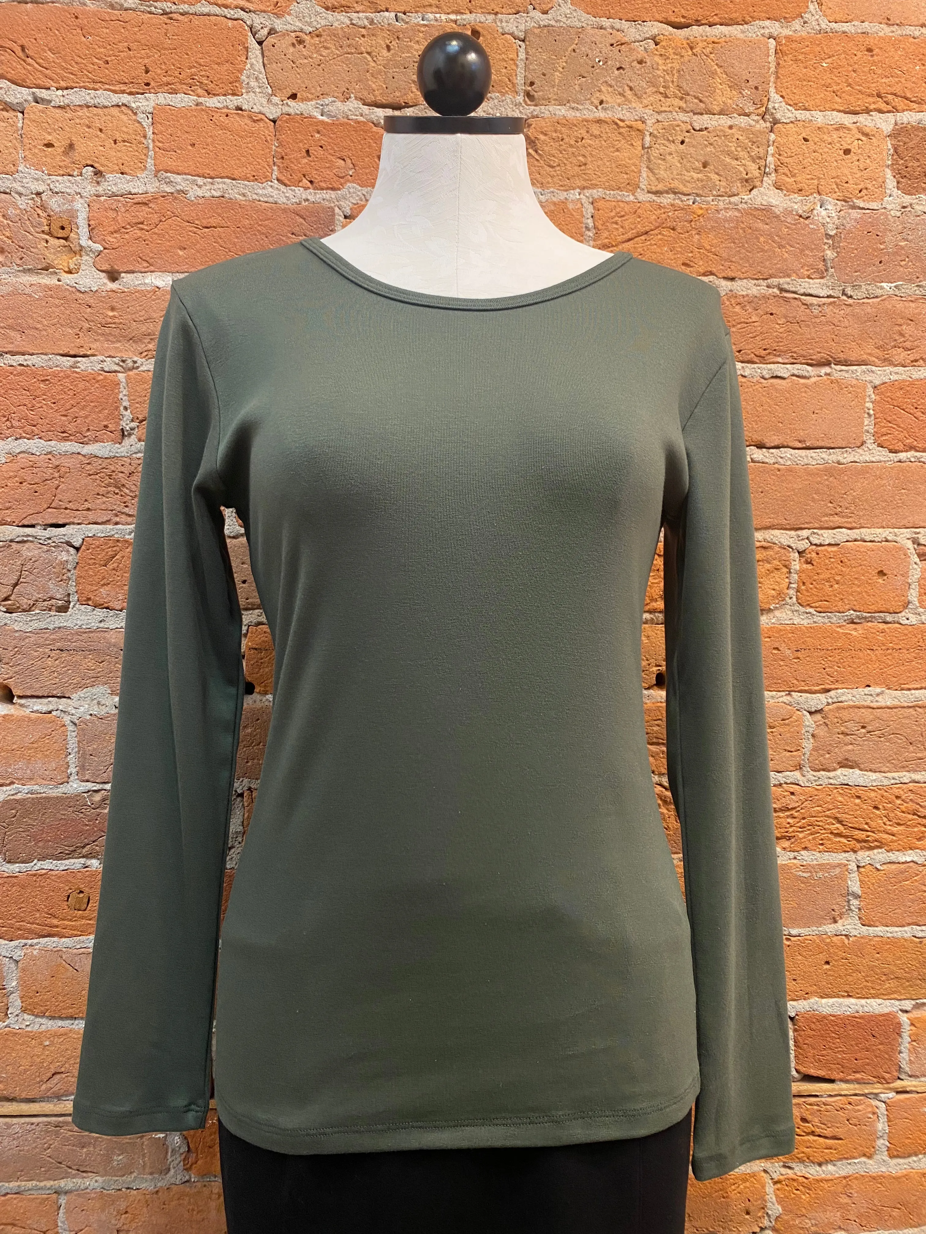 Necessitees t-shirt, jewel neck long-sleeve (3 colors)